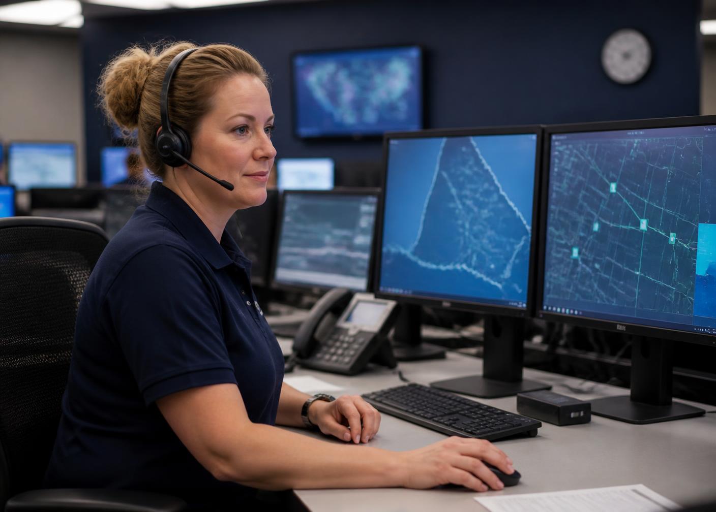 Clear Path Courier dispatch coordinator monitoring live routes